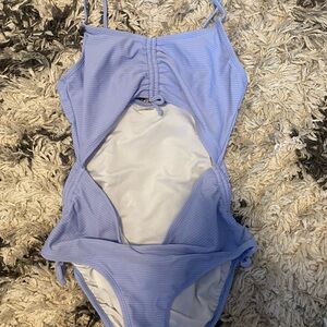 Girls one piece baby blue swim suit!